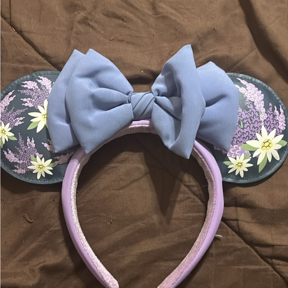 Disney Lavender Floral Minnie Ears Headband